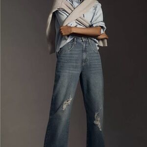 Women's Blue Distressed Jeans